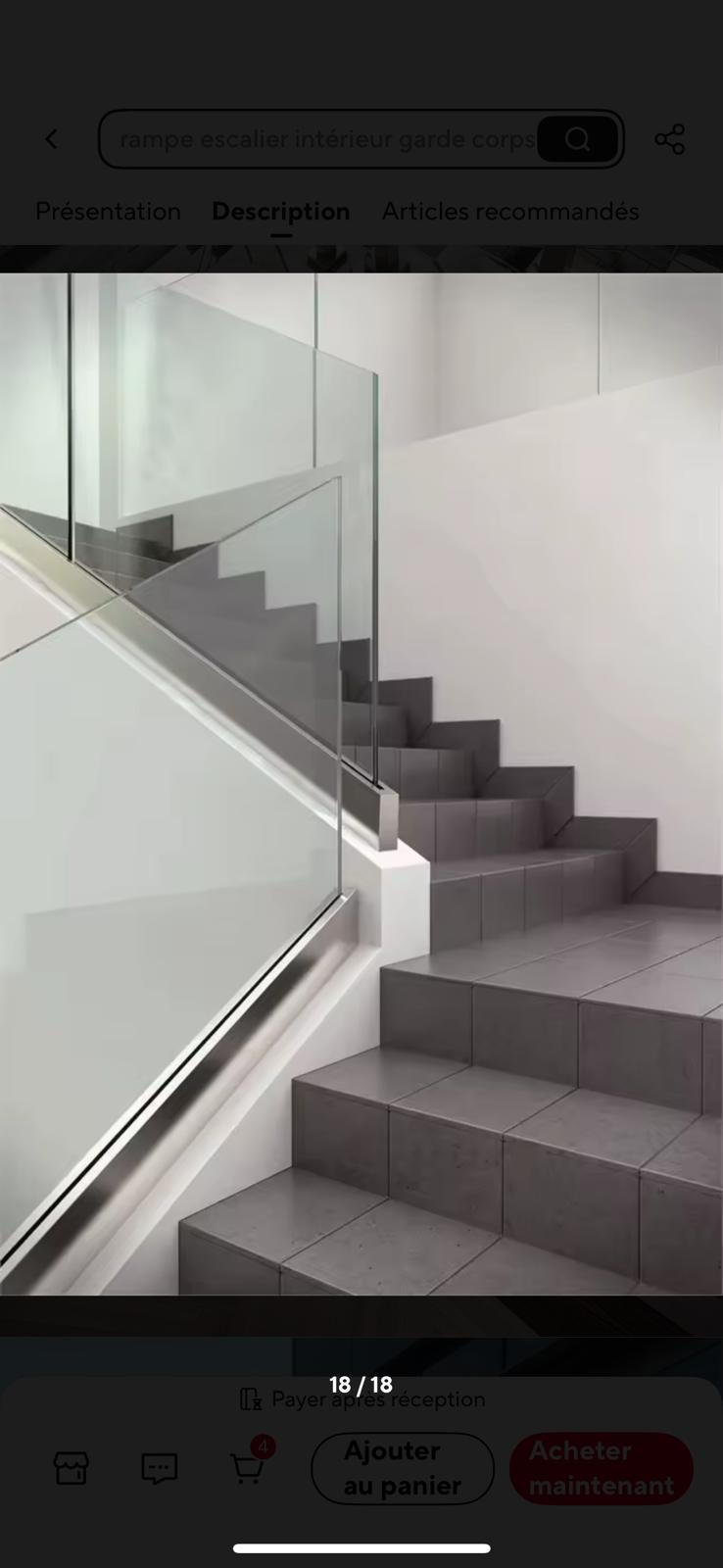 Garde-corps métallique sur mesure